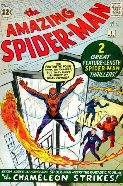 Amazing Spider-Man 1 - Fantastic Four - Chameleon - Thing - Jack Kirby