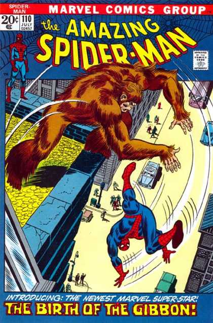 Amazing Spider-Man 110 - Gibbon - Monkey - Spiderman - People - The Birth Of The Gibbon
