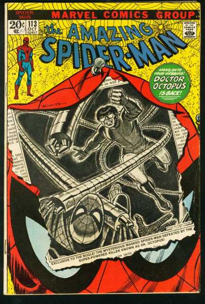 Amazing Spider-Man 113 - Doctor Octopus - Spiderman - Newspaper - Mask