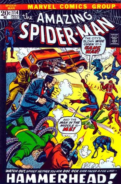Amazing Spider-Man 114 - Doctor Octopus - Hammerhead - Gang War - Gangsters - Tommy Gun