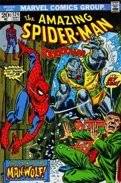 Amazing Spider-Man 124 - Spiderman - Marvel - Costume - Wolf - Battle