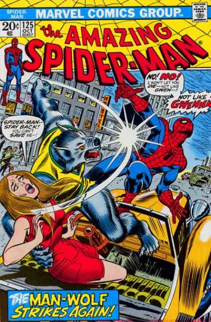 Amazing Spider-Man 125 - Man-wolf - Gwen Stacy - Spiderman V Man-wolf - Pow - Losing Gwen