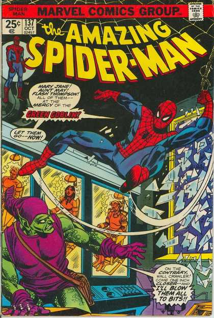 Amazing Spider-Man 137 - Green Goblin - Mary Jane - Aunt May - Flash Thompson - Marvel Comics Group