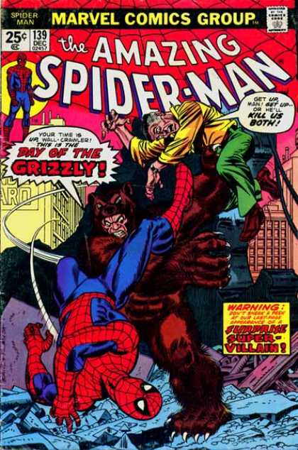 Amazing Spider-Man 139 - Grizzly - Bear - Spiderman - J Jonah Jameson