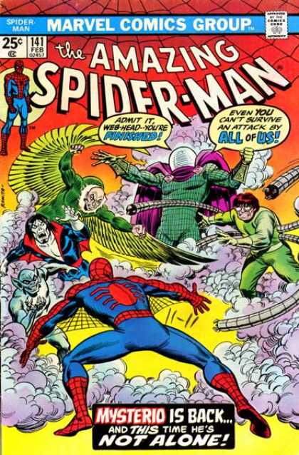 Amazing Spider-Man 141 - Mysterio - Morbius - Vulture - Smoke - Doctor Octopus