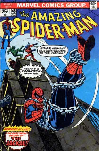 Amazing Spider-Man 148 - Spiderman - Chains - Jackal - Building - Villains