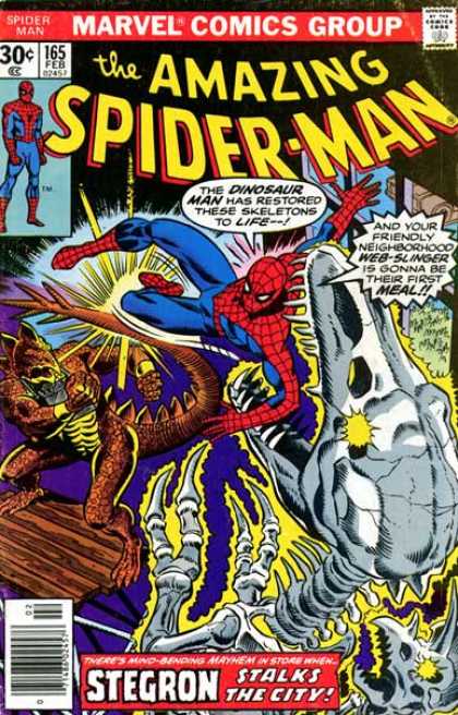 Amazing Spider-Man 165 - Stegron - Dinosaur - Dinosaur Man - Meal - Marvel