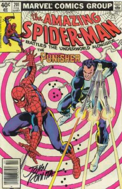 Amazing Spider-Man 201 - Punisher - Gun - Bullseye - Web - Comics