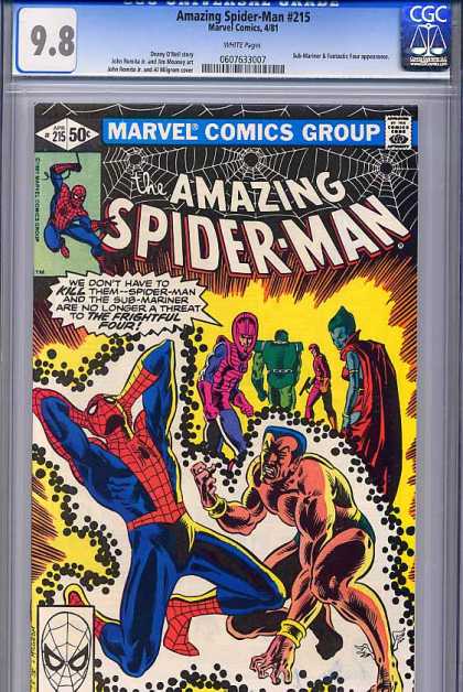 Amazing Spider-Man 215 - Namor - Wizard - Spiderman - Frightful Four - John Romita