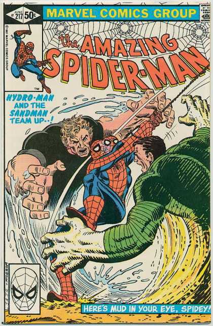 Amazing Spider-Man 217 - Hydro-man - Web - Mud - Sandman - Sand - John Romita