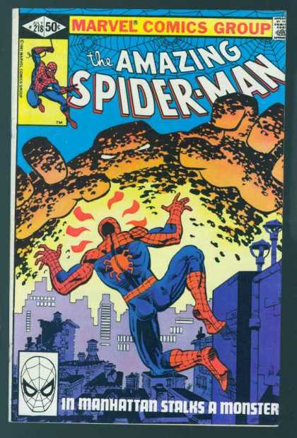 Amazing Spider-Man 218 - Monster - Manhattan - Sandman - Marvel - Stalker In Manhattan - Frank Miller