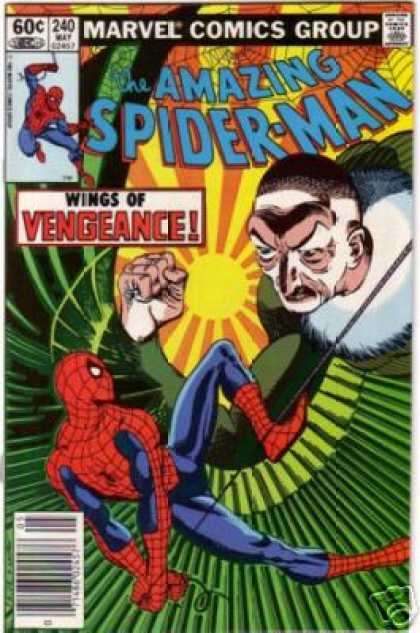 Amazing Spider-Man 240 - Wings Of Vengeance - Sun - Vulture - Marvel Comics Group - Web - John Romita