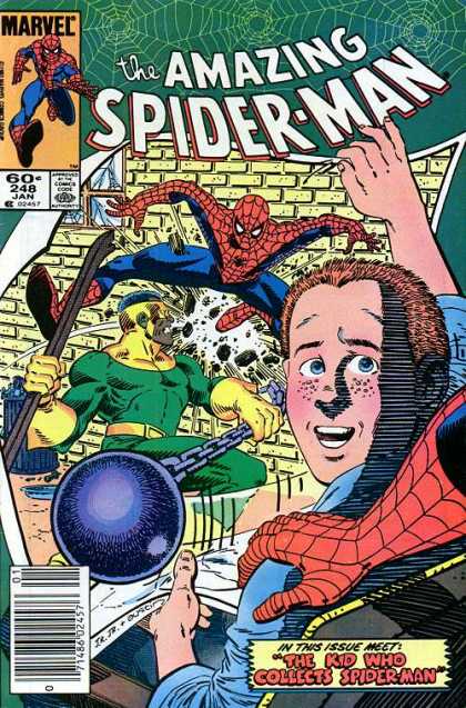 Amazing Spider-Man 248 - Web - Crowbar - Window - Ball And Chain - Wrecking Ball - John Romita, Terry Austin