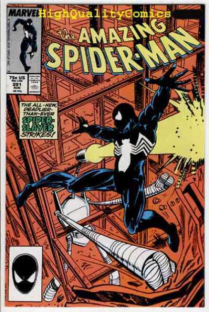 Amazing Spider-Man 291 - Spider-slayer - Robot - Web-slinging - Spider-man - Scaffolding
