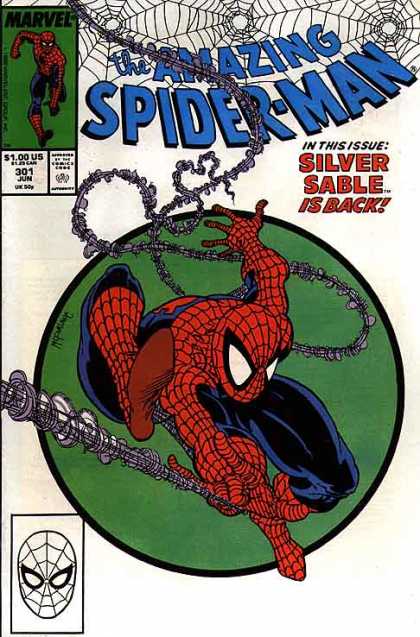 Amazing Spider-Man 301 - Web - Spiderman - Silver Sable - Todd McFarlane