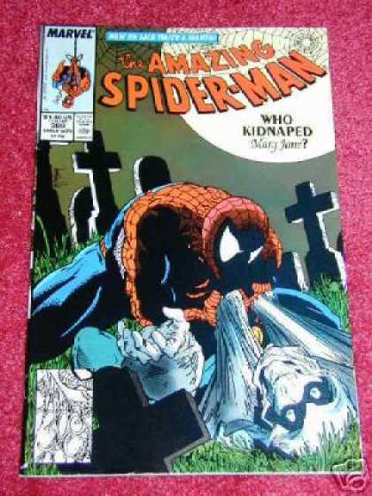 Amazing Spider-Man 308 - Ghost - Moon - Who Kidnapped Mary Jane - Cemetery - Graveyard - Todd McFarlane