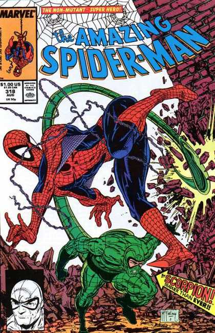 Amazing Spider-Man 318 - Scorpion - Web - Marvel - The Non-mutant - Superhero - Todd McFarlane