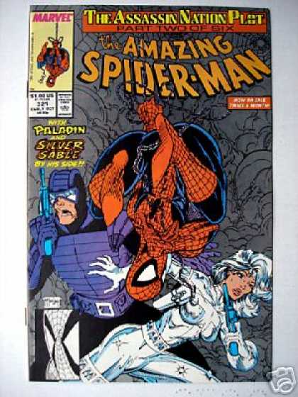 Amazing Spider-Man 321 - The Assassin - Silver Sable - Hanging By The Feet - Paladin - Fleeing - Todd McFarlane