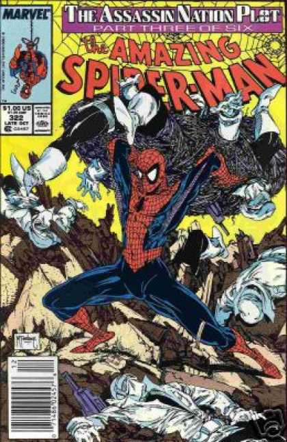 Amazing Spider-Man 322 - Marvel - Spiderweb - Assassin Nation Plot - Superhero - Part Three Of Siz - Todd McFarlane