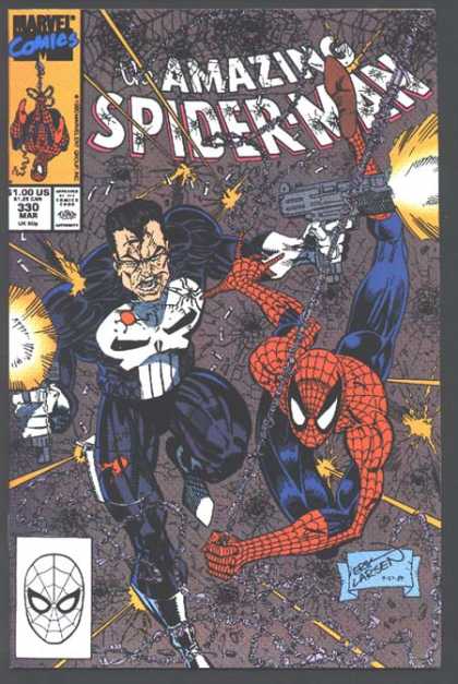 Amazing Spider-Man 330 - Punisher - Guns - Web - 330 Mar - Chains - Erik Larsen
