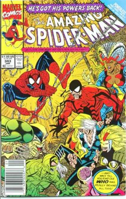 Amazing Spider-Man 343 - Black Cat - Marvel - Spider-man - Costumes - Mutants - Erik Larsen, Terry Austin