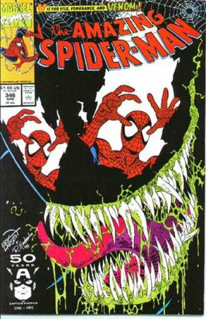 Amazing Spider-Man 346 - Venom - Eyes - Marvel - 346 - Reflection - Erik Larsen
