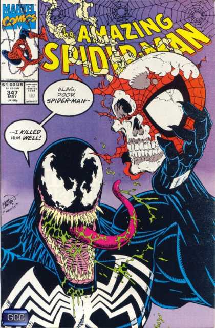 Amazing Spider-Man 347 - Venom - Skull - Erik Larsen