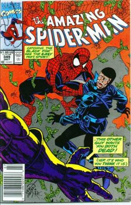 Amazing Spider-Man 349 - Money - Black Fox - Marvel Comics - Web - Super-hero - Erik Larsen