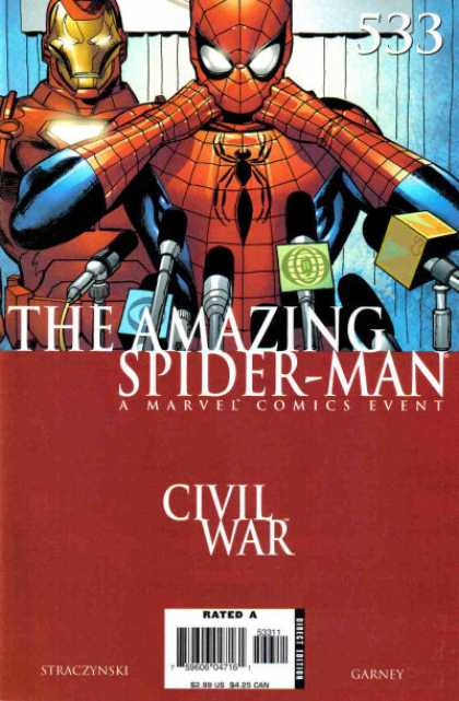 Amazing Spider-Man 533 - Iron Man - Microphones - Spiderman - Ron Garney