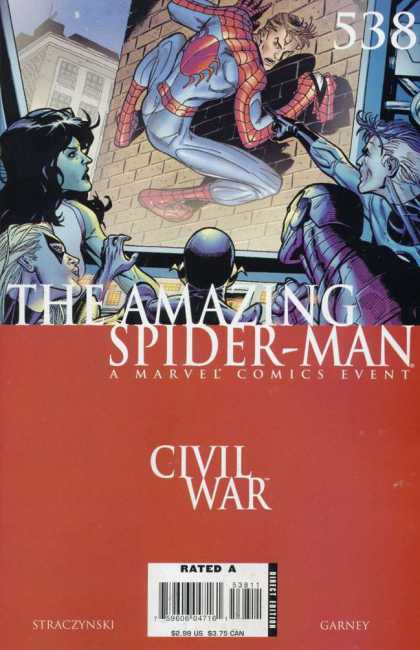 Amazing Spider-Man 538 - Man Pointing - Civil War - Rated A - Straczynski - Garney - Ron Garney