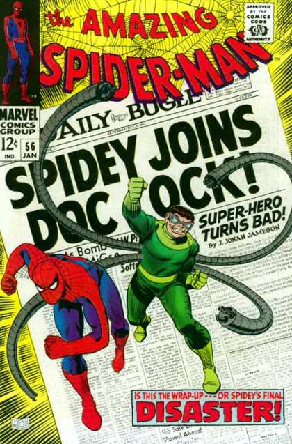 Amazing Spider-Man 56 - Doc Ock - Doctor Octopus - Newspaper - Daily Bugle - Disaster