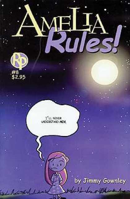 Amelia Rules 8 - Sky - Moon - Stars - Little Girl - Grass