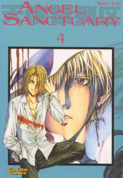 Angel Sanctuary 4 - White Shirt - Blood - Guy - Blonde Hair - Cross