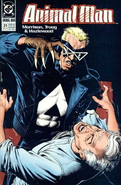 Animal Man 21 - Claw - Mask - Leather Jacket - Triangle - Attack - Brian Bolland