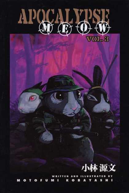 Apocalypse Meow 3 - Motofumi Kobayashi - Cat - Rabbit - Dressed In Fatigues - Carrying Rifles