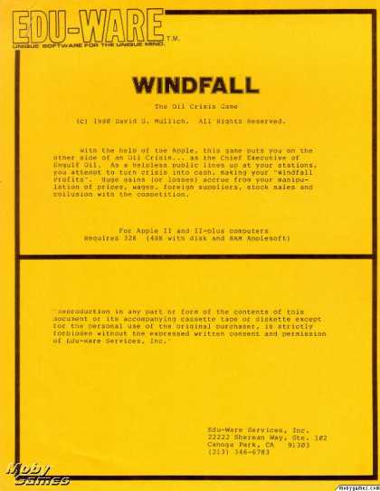 Apple II Games - Windfall