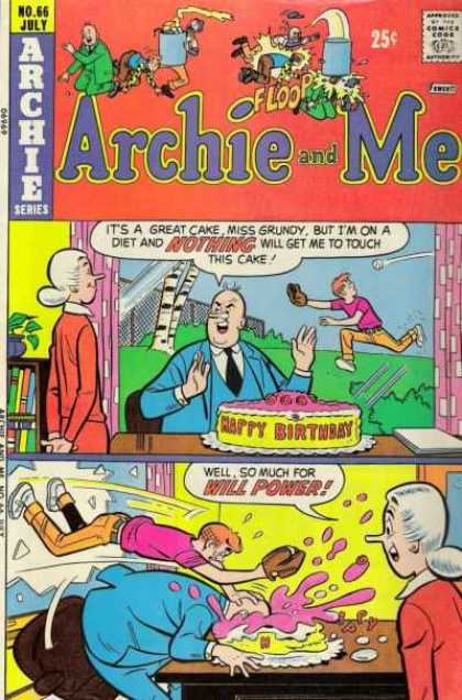 Cake - Diet - Baseball - Window - Irony Archie and Me 66 - Cake - Diet - Baseball - Window - Irony