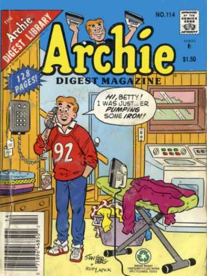 Archie Comics Digest 114 - Betty - Iron - Washing Machine - Laundry - Telephone