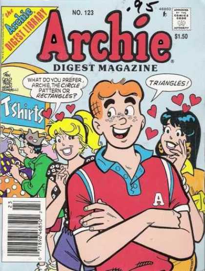 Archie Comics Digest 123 - Jughead - Veronica - Hearts - Girls - Tshirts