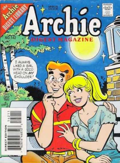 Archie Comics Digest 142 - Park Bench - Full Moon - Blonde - Betty - Stars