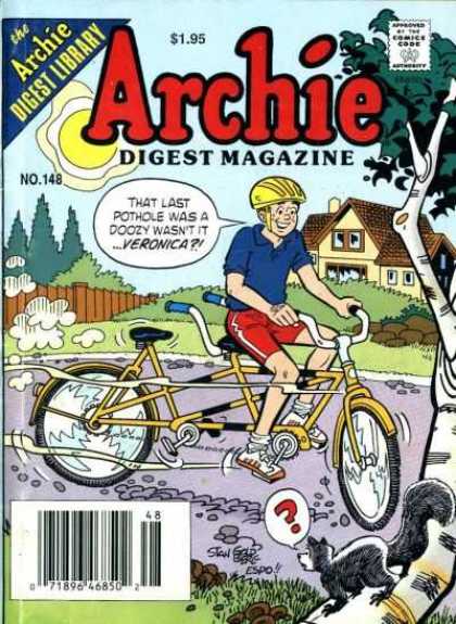 Archie Comics Digest 148 - Digest Magazine - Bicycle - Squirrel - No 148 - Yellow Helmet