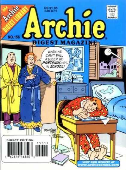 Archie Comics Digest 156 - Desk - Pajamas - Parents - Bedroom - Schoolbooks