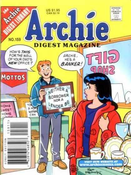 Archie Comics Digest 159 - Mottos - Signs - Gift Shop - Veronica - Mugs