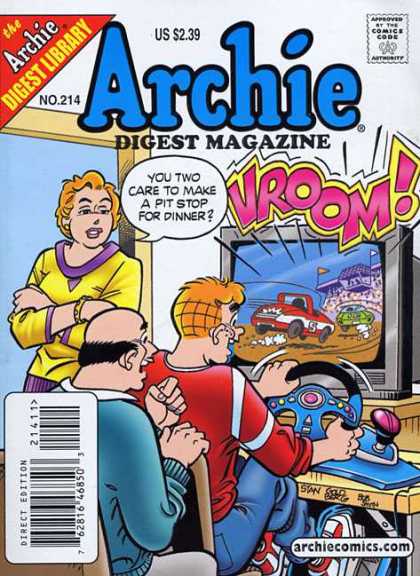 Archie Comics Digest 214 - Digest Magazine - Car Race - Parents - Vroom - Archiecomicscom