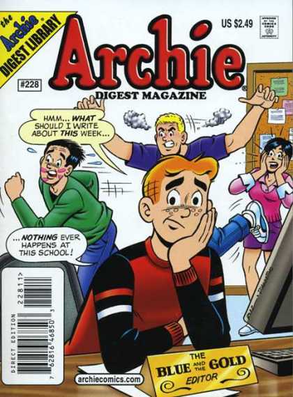 Archie Comics Digest 228 - Bull - Reggie - Newspaper Editor - Stolen Kisses - Desk