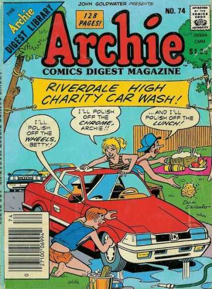 Archie Comics Digest 74 - Archie - Car - Car Wash - Picnic - Jughead