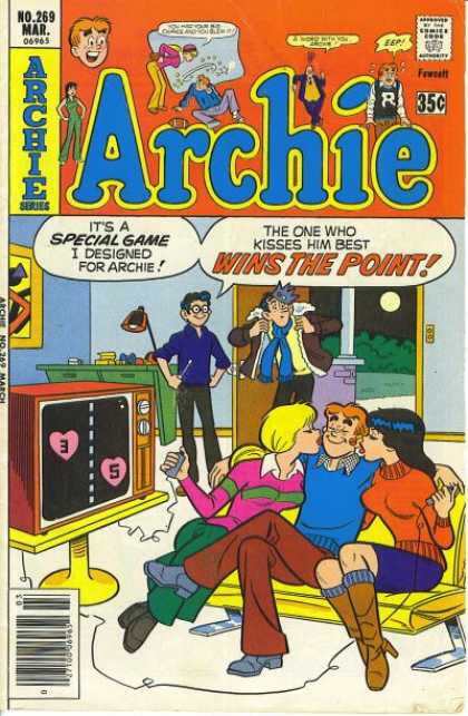Archie 269 - Approved By The Comics Code - Wins The Point - Tv-set - Sofa - Door
