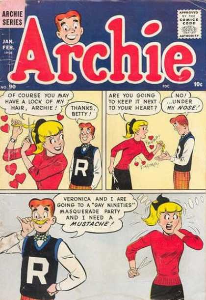 Archie 90 - Betty - Veronica - Mustache - Masquerade - Hair