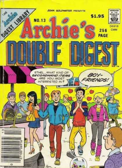 Archie's Double Digest 13 - Garage Sale With Archie - Dont You Just Love Boyfriends - Archie Etheland Betty Shopping - Seconhand Items - Veronica Is Watching
