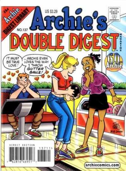 Archie's Double Digest 137 - Bowling Alley - Bowling Ball - Plants - Bowling Shoes - Blue Jeans